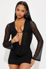 VIP Status 3 Piece Mini Skirt Set - Black