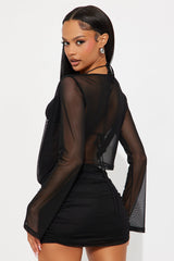 VIP Status 3 Piece Mini Skirt Set - Black