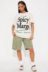 Spicy Margs Szn Oversized Tee - Natural
