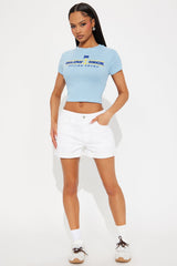 Bravo Below Deck Sailing Yacht Baby Tee - Light Blue
