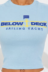 Bravo Below Deck Sailing Yacht Baby Tee - Light Blue