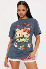 Hello Kitty Cheeseburger Tee - Charcoal