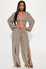 Bali Batik Pant Set - Black/combo