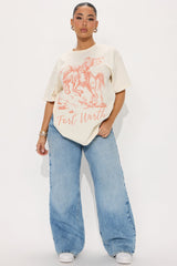 Texas Sun Oversized Tee - Natural