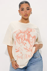 Texas Sun Oversized Tee - Natural