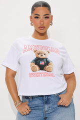 American Sweetheart Cropped Tee - White