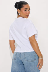 American Sweetheart Cropped Tee - White
