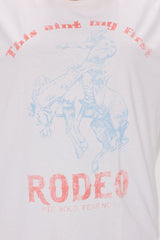 This Ain't My First Rodeo Washed Oversized Tee - White