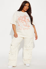 Texas Sun Oversized Tee - Natural