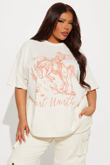 Texas Sun Oversized Tee - Natural