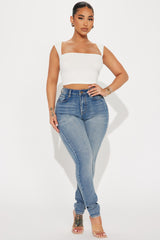 Gemma High Rise Stretch Skinny Jeans - Vintage Wash