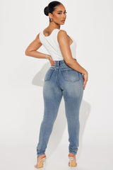 Gemma High Rise Stretch Skinny Jeans - Vintage Wash