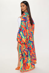 Forever With You Kimono Short Set - Yellow/combo