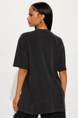 Wild Soul Washed Oversized Tee - Black