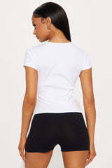 American Royalty Baby Tee - White