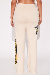 Von Dutch Fiery Heart Flared Pant - Off White