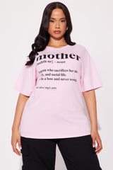 Mother Washed Oversized Tee - Pink