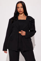 Rosetta Blazer Pant Set - Black