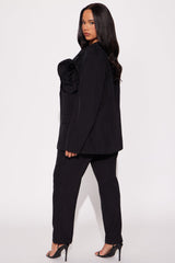 Rosetta Blazer Pant Set - Black