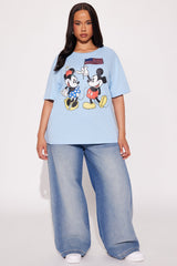 Minnie & Mickey Americana Tee - Light Blue