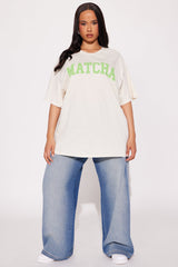 In My Matcha Era Oversized Tee - Natural