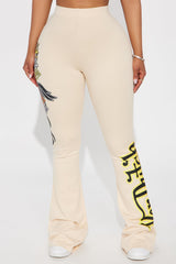 Von Dutch Fiery Heart Flared Pant - Off White