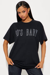 90's Baby Oversized Tee - Black