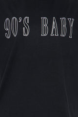 90's Baby Oversized Tee - Black