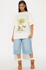 NYC Rose Market Oversized Tee - Off White