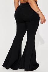 Astria Stretch Extreme Flare Jeans - Black Wash