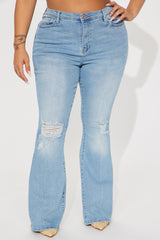 Then And Now Flare Jeans - Light Wash