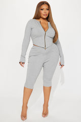 Eliza Snatched Pant Set - Heather Grey
