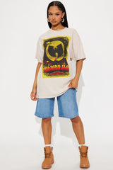 Wutang Washed Oversized Tee - Sand