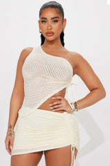 Keep Calling Mini Skirt Set  - Cream
