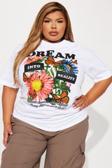Dream Into Reality Graphic Tee - White