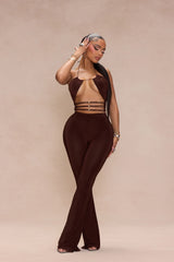 Sassy Mood Pant Set - Brown