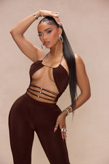 Sassy Mood Pant Set - Brown