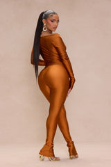 Lover Girl Metallic Legging Set - Bronze