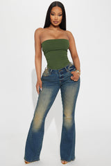 Express My Love Stretch Flare Jeans - Medium Wash