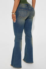 Express My Love Stretch Flare Jeans - Medium Wash