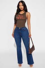 Howdy Love Ya'll Tank Top - Chocolate