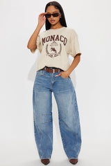 Monaco Racing Club Oversized Tee - Natural