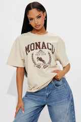 Monaco Racing Club Oversized Tee - Natural