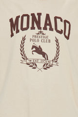 Monaco Racing Club Oversized Tee - Natural