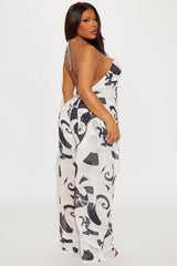 Costal Elegance Pant Set - Cream/combo