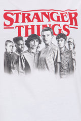 Stranger Things Cast Oversized Tee - White
