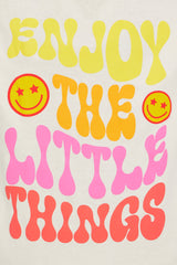 Enjoy The Little Things Oversized Tee - Natural
