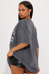 Rodeo Drive Washed Oversized Tee - Charcoal