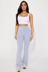 Petite Adriana Flare Pant - Heather Grey