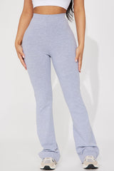 Petite Adriana Flare Pant - Heather Grey